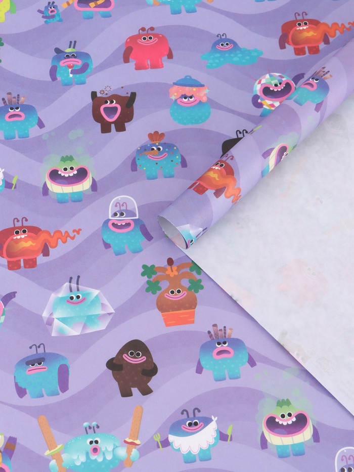 Бумага упаковочная крафтовая «Ум и Хрум», 50×70 см