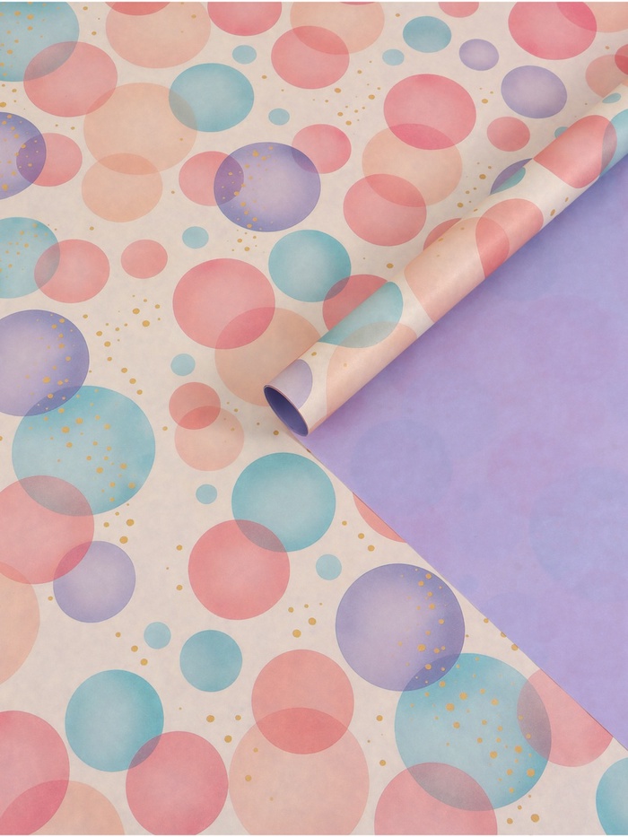 Бумага крафтовая двухсторонняя «Шары», 70 × 100 см