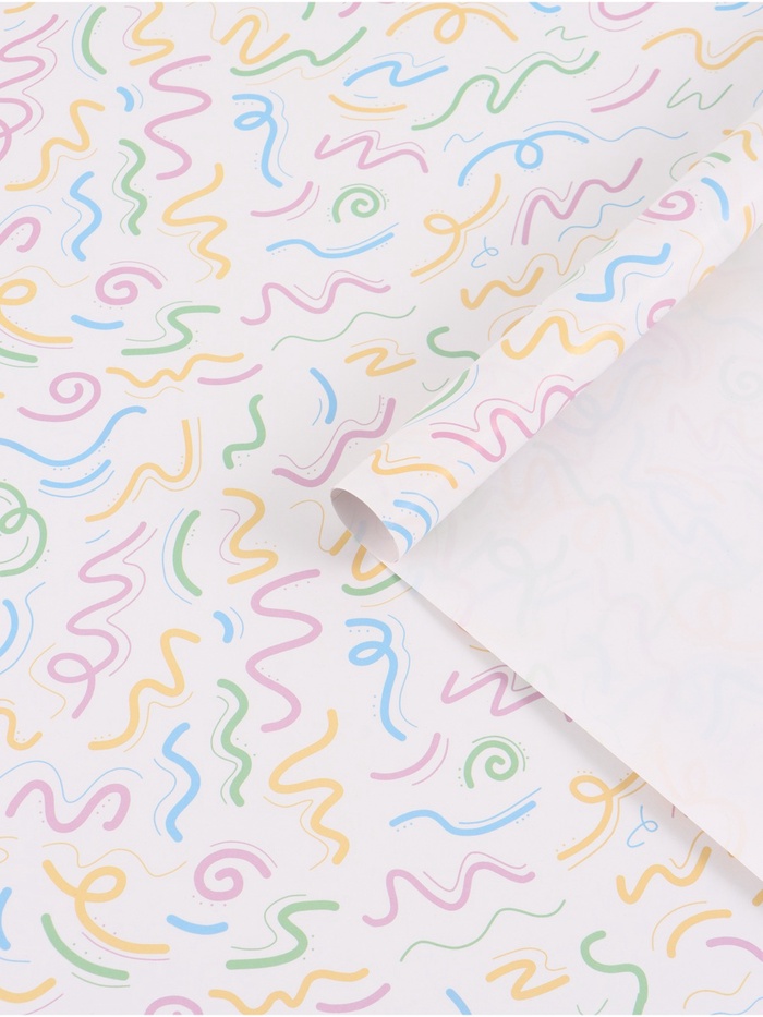 Бумага упаковочная глянцевая «Конфетти», 50×70 см